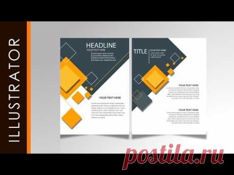 Easy Brochure Design Tutorial Simple Yellow Using Adobe Illustrator