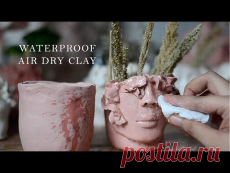 Part 2 How I Make My Airdry Clay Pots Waterproof | art vlog # 42