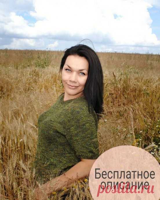 Описание футболки, связанной спицами