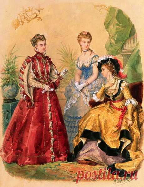 Новогодние маскарадные костюмы | Странички модного журнала 1863-1896 г.