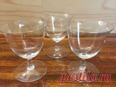Set of 3 Sussmuth crystal brandy/wine glasses - perfect condition with full label on 1 glass - poss unused - UK Seller