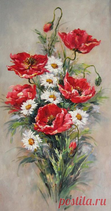 (723) Poppies and Daisies Floral arrangement | LIKE