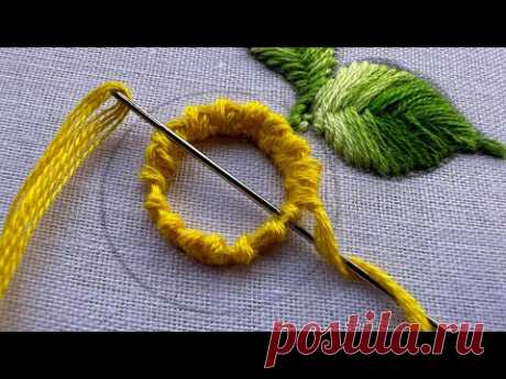 Very unique hand embroidery flower design|hand embroidery tutorial|hand embroidery for beginners