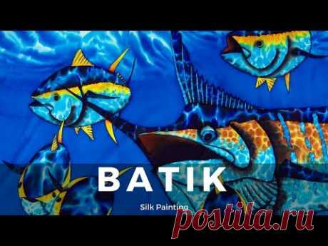 JEAN-BAPTISTE : Worlds Best Silk Painting Artist : Marlin & Yellowfin