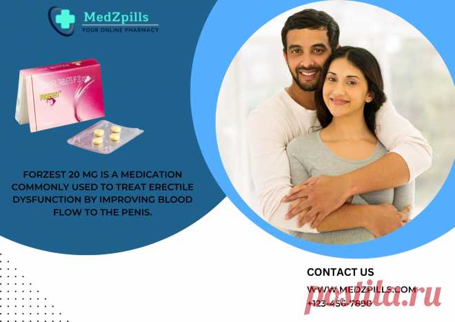 Forzest 20 mg is a potent medication utilized in the treatment of erectile dysfunction, boasting a compelling formula that enhances blood flow to the penile region, thus facilitating firm and sustained erections during sexual activity. With its active ingredient, Tadalafil, Forzest 20 mg offers an effective solution to men seeking to overcome the challenges of impotence, restoring confidence and vitality to their intimate relationships.