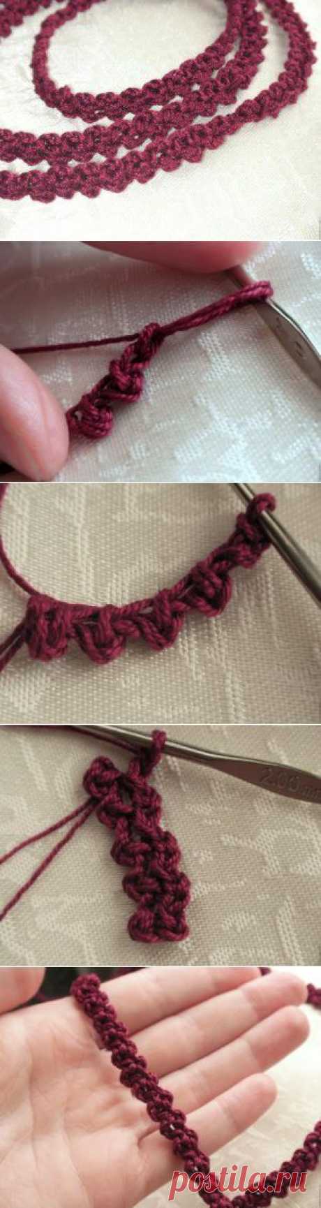 Как вязать шнур-ленту крючком - Вязание - Моя копилочка