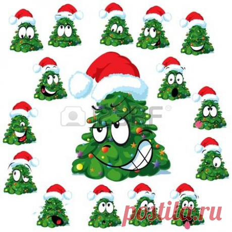 Christmas Tree With Santa S Cap Royalty Free Cliparts, Vectors, And Stock Illustration. Image 14092837.