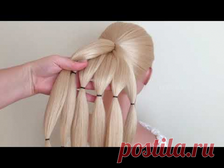 Быстрые #Прически на длинные волосы Messy bun trick. easy hairstyles