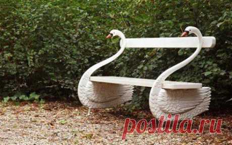 Потрясающая идея садовой скамейки!