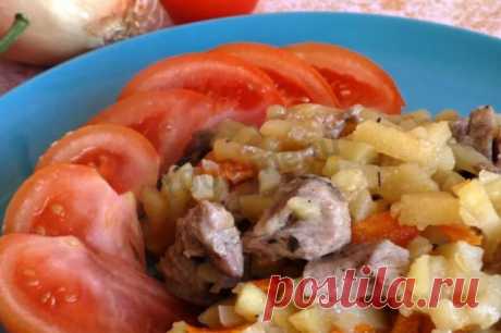 Картошка с мясом в микроволновке рецепт с фото пошагово - 1000.menu