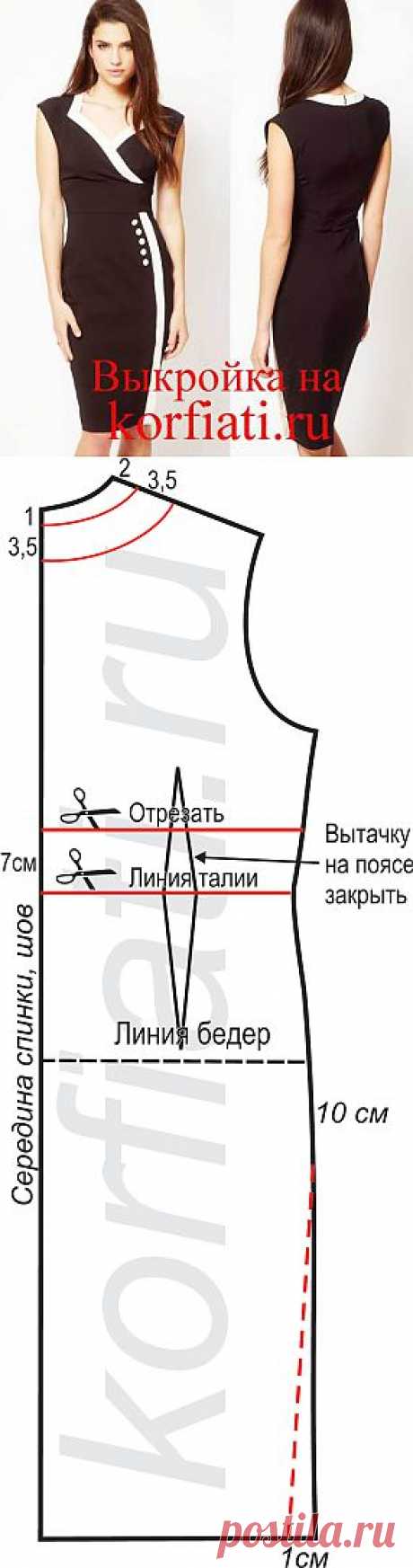 Как сшить черное платье - выкройка от ШКОЛЫ ШИТЬЯ Анастасии Корфиати