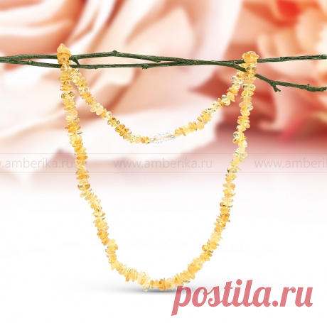 Ожерелье из натурального золотистого балтийского янтаря – купить в Москве, фото, цена, отзывы, 2258