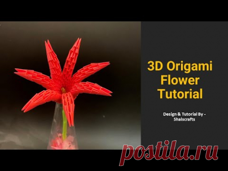 This video is about how to make paper flower 3d origami. Easy and Beautiful Paper Valentines Day craft. How to make a beautiful 3D Origami flower. 3d origami flower tutorial. How to fold paper flower. Valentine Day Gift 3D Origami.
Valentine 2022 Origami flower Tutorial 3D

Subscribe to my channel for more craft tutorials. Subscribe and share the videos.