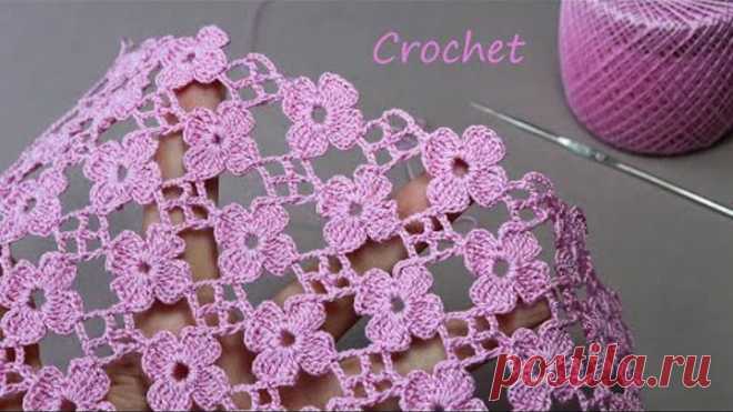 SUPER EASY Beautiful Flower Pattern Crochet KNİTTİNG PATTERNS СУПЕР легкий УЗОР для вязания крючком