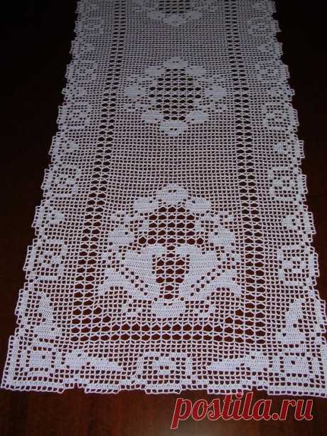 Crochet Easter Table Runner, Filet Doily, Large Cotton Placemat, Cover, Centerpiece, Tablecloth, Unique Home Decor, Wedding, Birthday Gift - Etsy