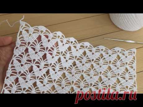 Цветочный УЗОР крючком ВЯЗАНИЕ блузки СХЕМА узора Easy to Crochet Tape Lace pattern