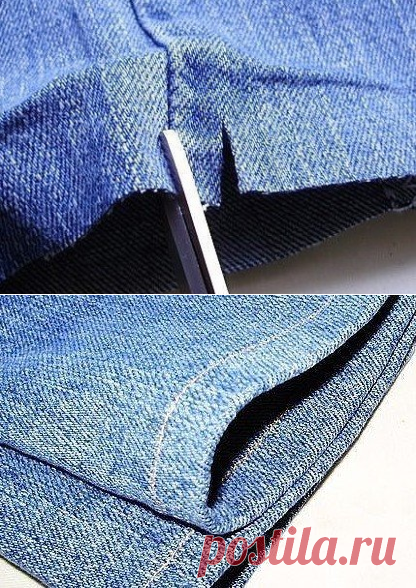 Подшиваем джинсы, один из способов... | модница | Яндекс Дзен