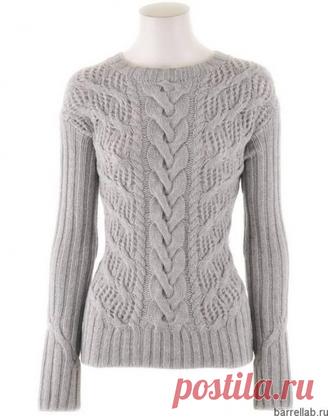 Узорчатый пуловер спицами. Теплый пуловер с красивым узором для женщин | Домоводство для всей семьи