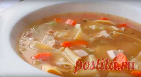 Куриный суп с домашней лапшой Рецепт Еда - Журнал советов
