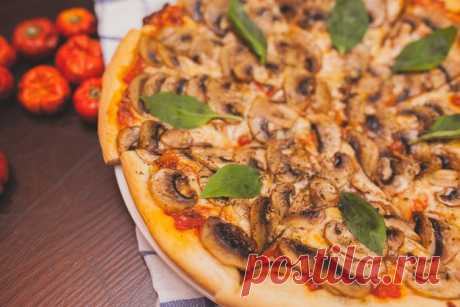 Пицца с грибами и моцареллой: пошаговый рецепт - KitchenMag.ru