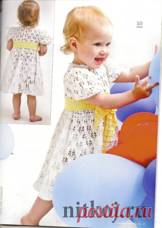 Платье девочке крючком 2 года » Ниткой - вязаные вещи для вашего дома, вязание крючком, вязание спицами, схемы вязания
