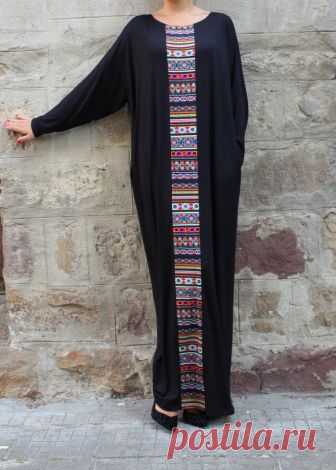 Повседневное платье макси печати длинный халат Абаи свободные Стиль Туника карман плюс Размеры мусульманских Лето Vestidos De Festa Исламская Ближний Восток купить на AliExpress