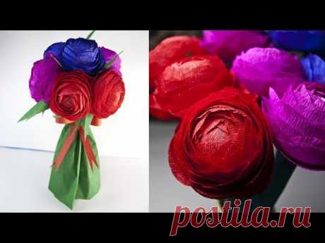 How To Make a Paper Flower- Home Decoration - Paper Craft - Bridal Bouquet