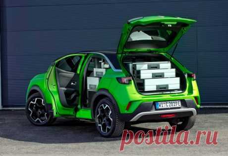 Электрический хэтчбек Opel Mokka превратился в двухместный коммерческий автомобиль с выдвижными модулями
