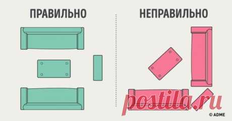 Как правильно расставить мебель в небольшой гостиной