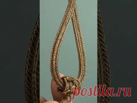 Viking Knit necklace. Handmade wire jewelry Valeriy Vorobev.