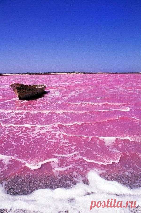 Розовое озеро Хиллер, Австралия