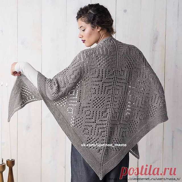 Geo-Snow Shawl by Anne Jones