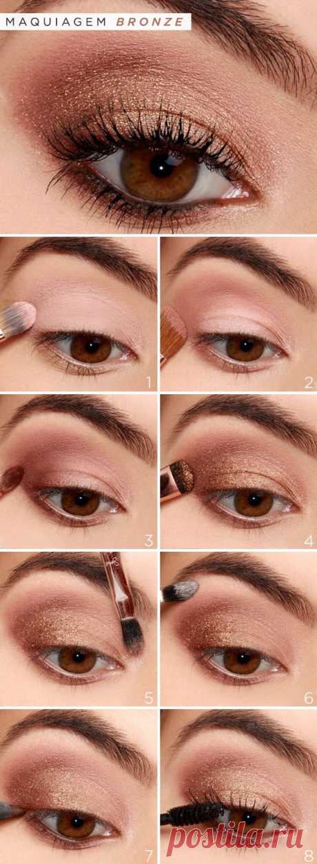 Para as convidadas da festa de 15 anos que curtem make DIY, escolhemos um tutorial de maquiagem bronze esfumada! Linda demais, vem ver!