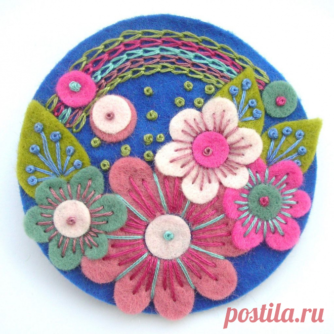 'OVER THE RAINBOW' FELT FLOWER BROOCH | Flickr - Photo Sharing!