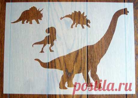 Brontosaurus Dinosaur Stencil Mask Reusable PP Sheet for Arts | Etsy