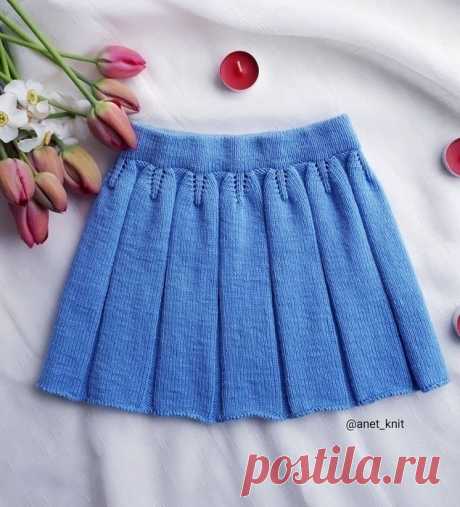 Юбка детская спицами Пряжа gazzal baby cotton(50/165) ⠀ Расход 3. 5 мотка на рост 104, спицы 2.