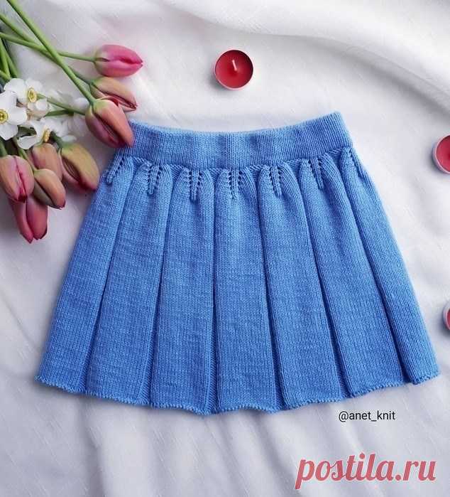Юбка детская спицами Пряжа gazzal baby cotton(50/165) ⠀ Расход 3. 5 мотка на рост 104, спицы 2.