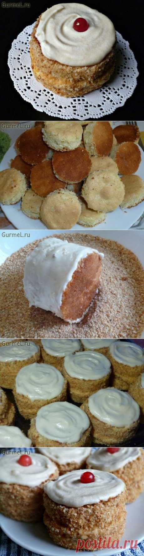 Бисквитные пирожные &quot;Неженка&quot;. Рецепт с фото. Пошаговые фотографии. GurmeL