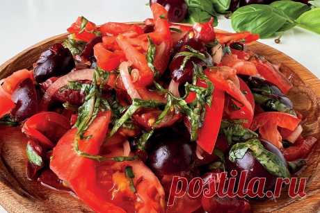 Салат с вишней и овощами: рецепт изысканной летней закуски: пошаговый рецепт c фото