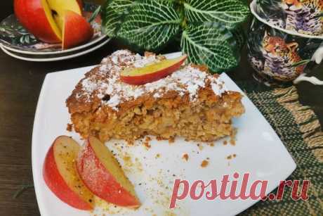 Овсяный пирог с яблоком и корицей. Близкие люди сбегутся на аромат! | Fresh.ru домашние рецепты | Яндекс Дзен