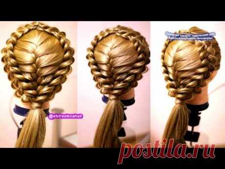 Причёска из трёх кос  Французская обратная коса  CLASSIC FRENCH BRAID for Вeginners