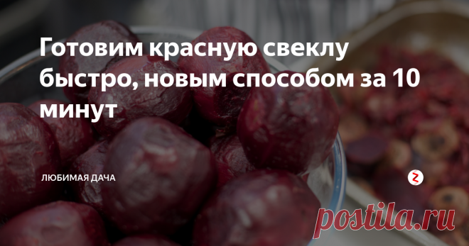 Готовим красную свеклу быстро, новым способом за 10 минут | Любимая Дача | Яндекс Дзен