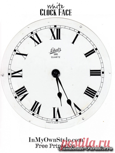 Шаблоны циферблатов часов для распечатки