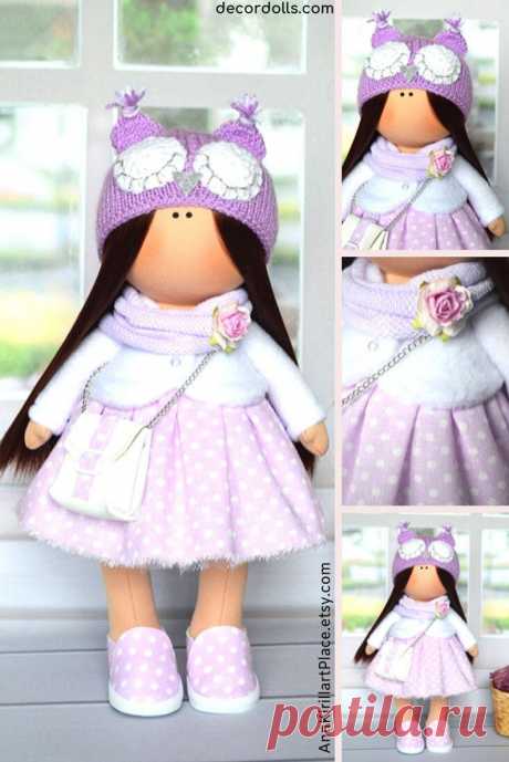 Home Decor Doll Baby Portrait Doll Child Room Purple Doll | Etsy