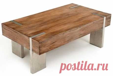 (3) This beautifully designed rustic modern coffee table can add flare to any type of decor. Have it made in reclaimed wood or in the antique mahogany …