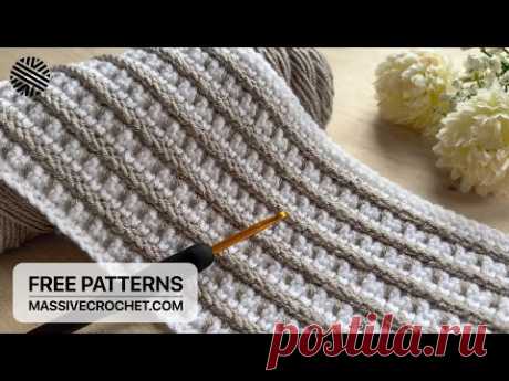 Very Easy Crochet Pattern for Beginners! 🥰 UNIQUE Crochet Stitch for Blanket, Scarf & Bag