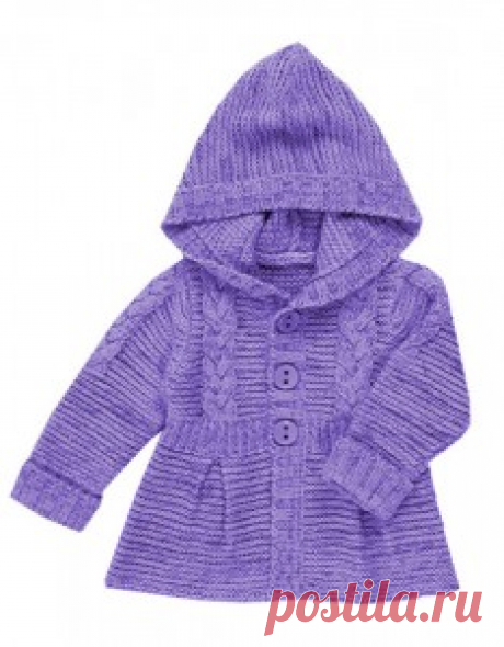 Вязаный жакет-пальто для девочек | Вязание спицами и крючком – Азбука вязания
