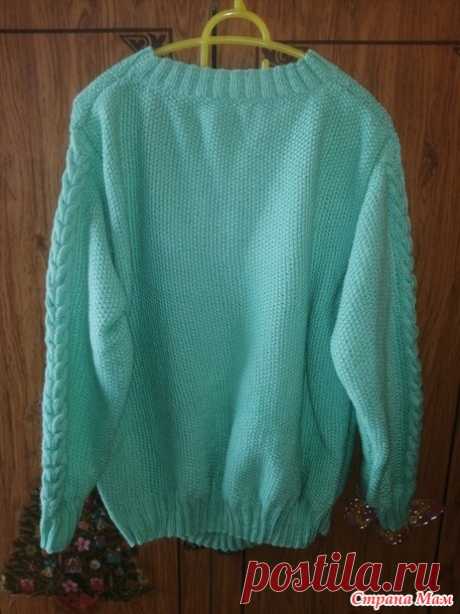 Пуловер спицами - большой размер - Вязание - Страна Мам