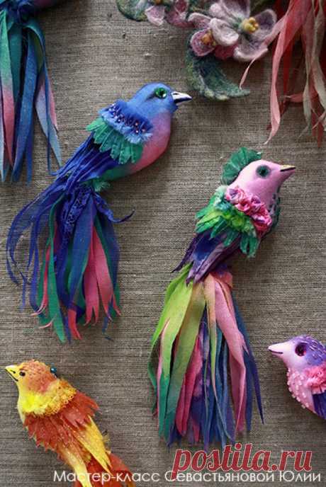 Птички из ткани с выкройками (6 мастер-классов) | Рукоделие