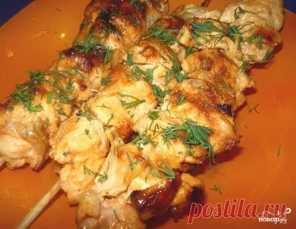 Шашлык из курицы на сковороде - пошаговый рецепт с фото на Повар.ру